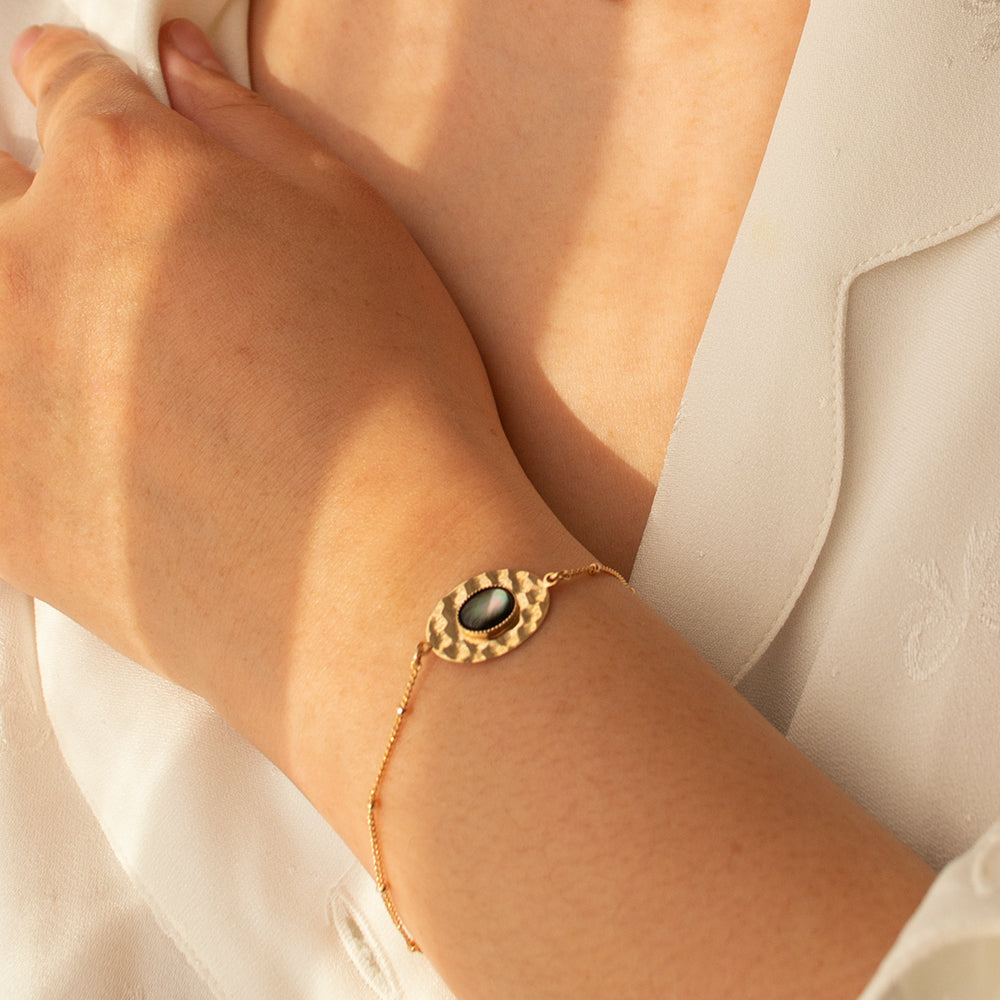 Bracelet Elisa pierre naturelle ajustable
