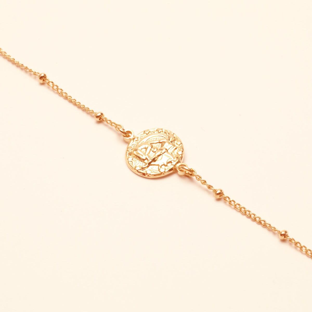 Collier ajustable signe astrologique gémeaux or rose