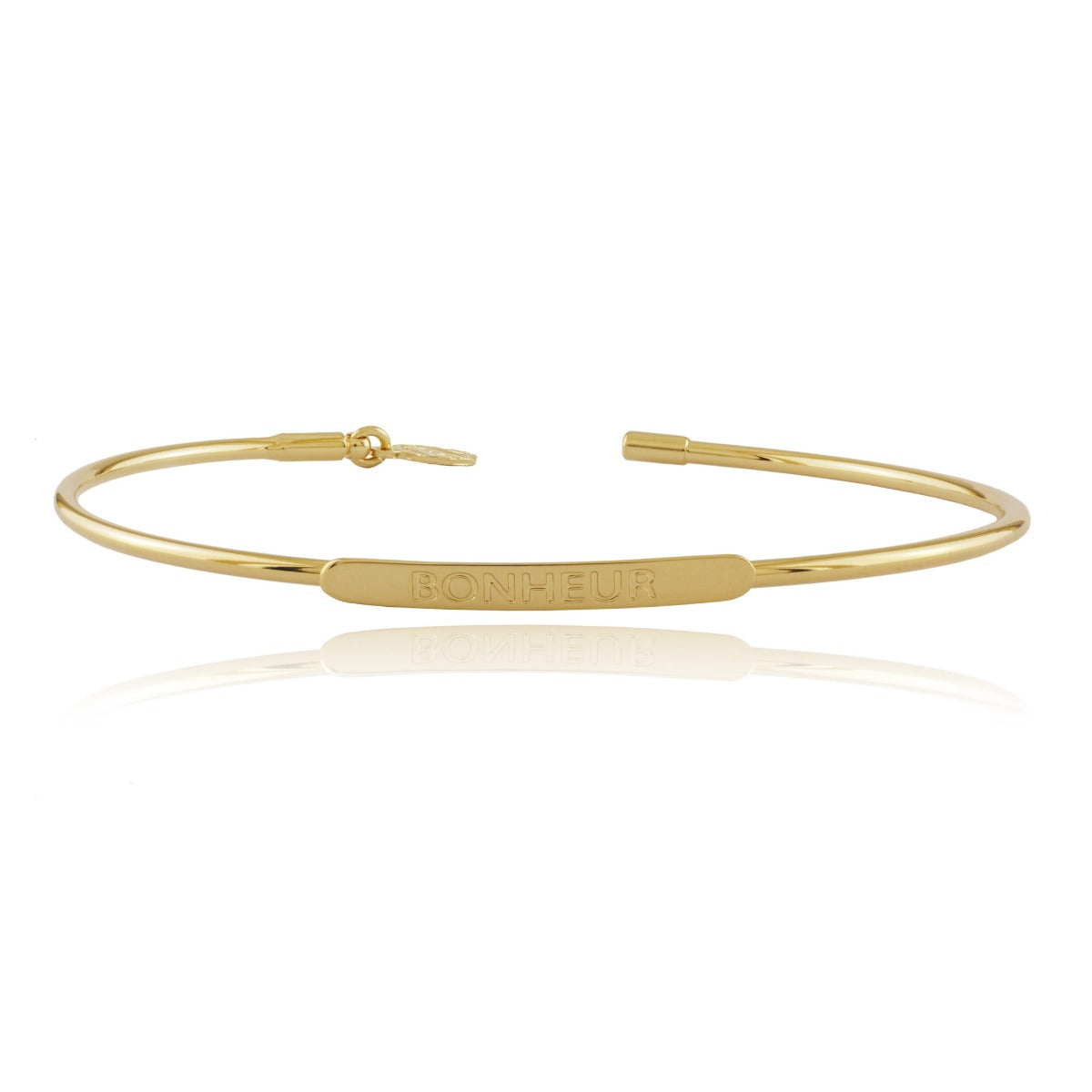 bracelet jonc bonheur or