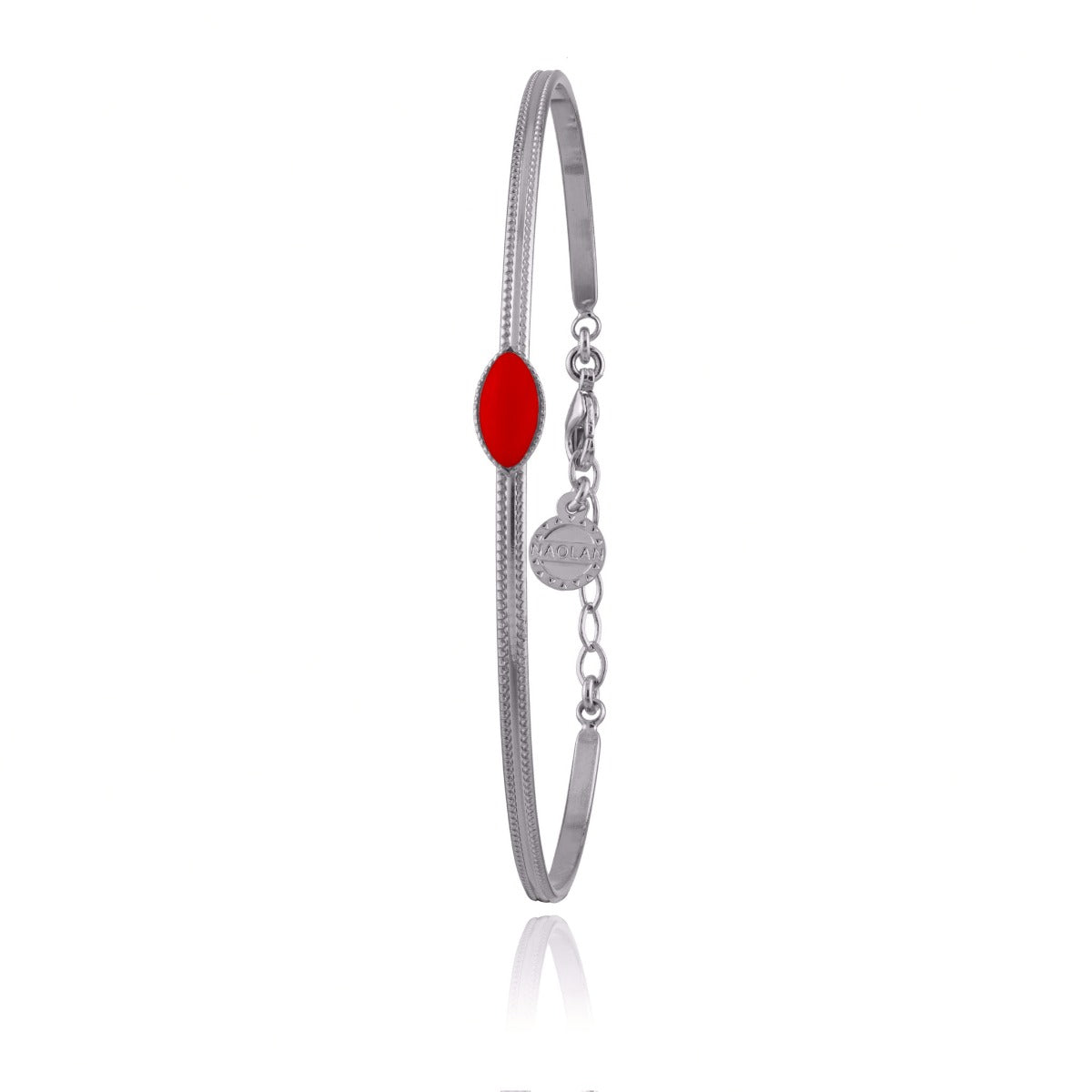 Jonc Cabochon Rouge pierre naturelle