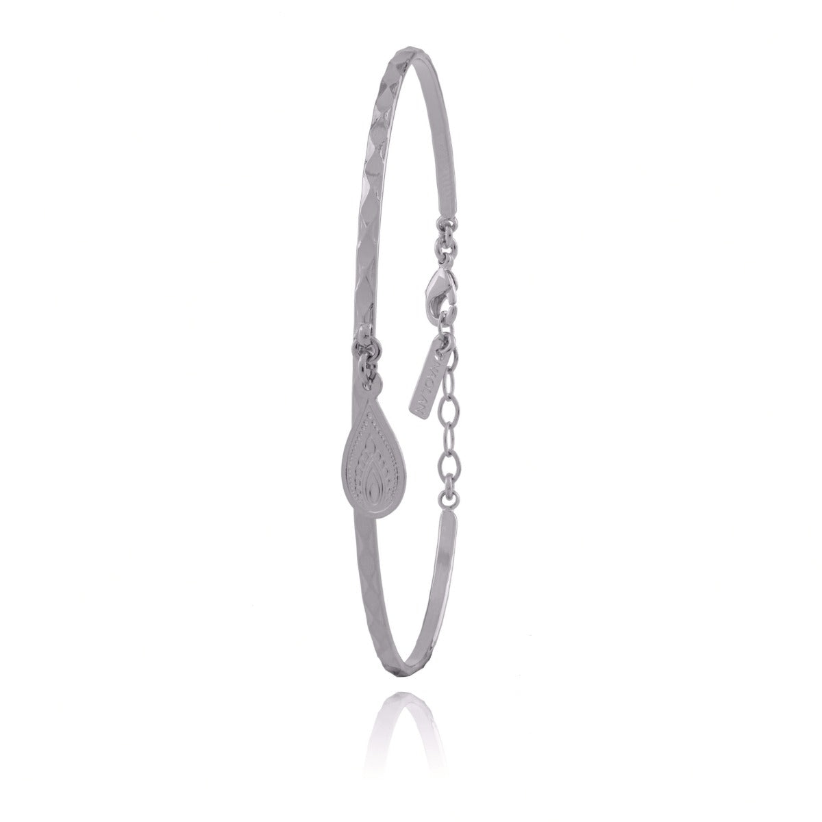 Jonc argent goutte Taj Mahal ajustable