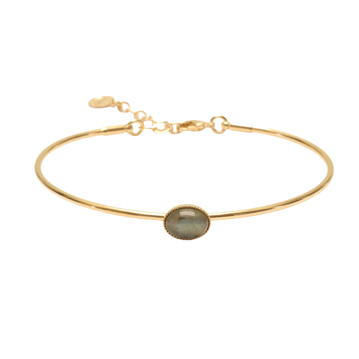 Jonc ajustable pierre labradorite
