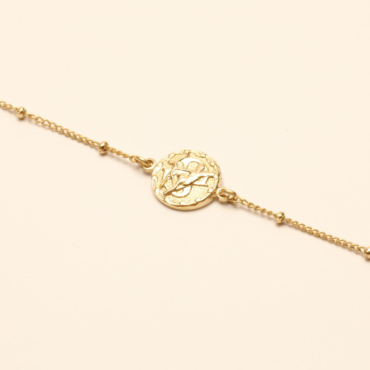 Collier ajustable signe astrologique sagittaire doré