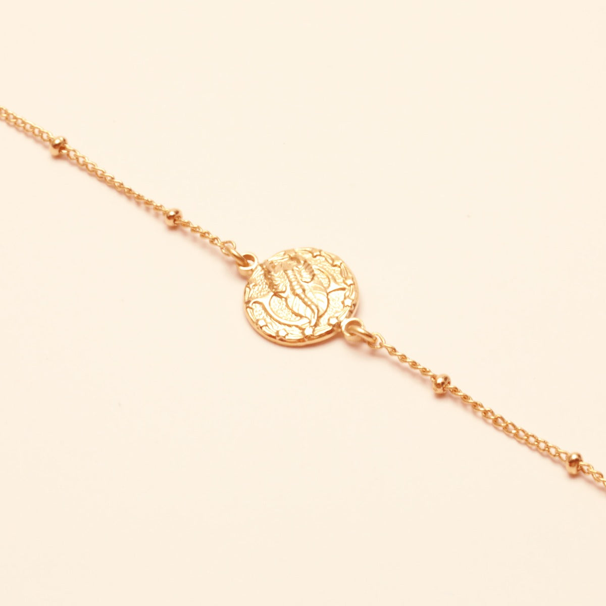 Collier ajustable signe astrologique scorpion or rose