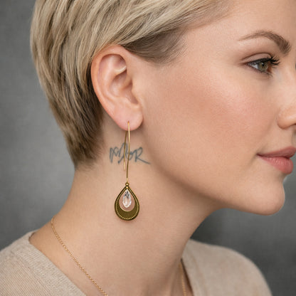 Boucles d'oreilles gouttes Cristal