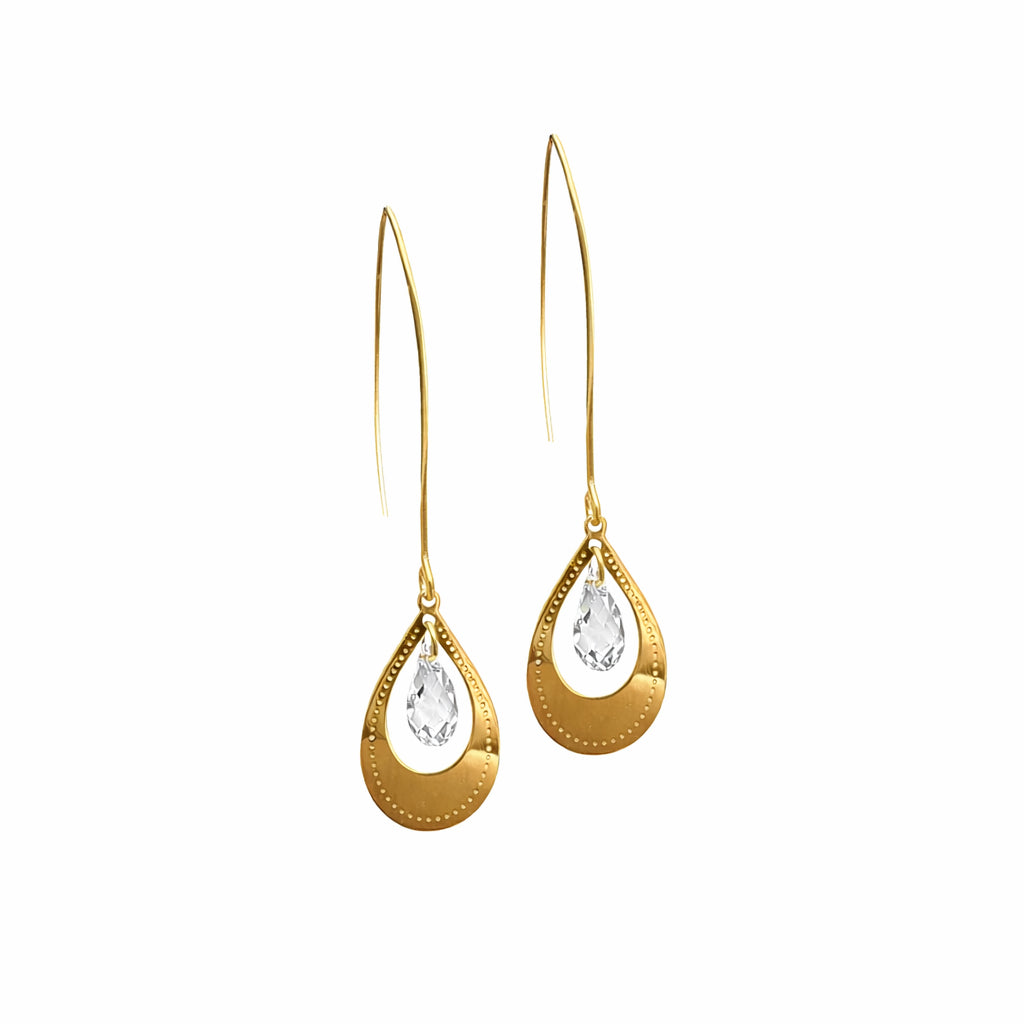 Boucles d'oreilles gouttes Cristal