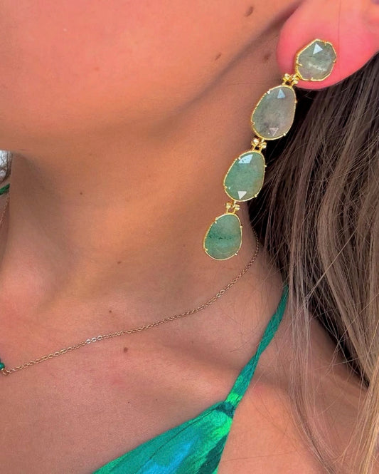 Boucles d'oreilles 4 pierres