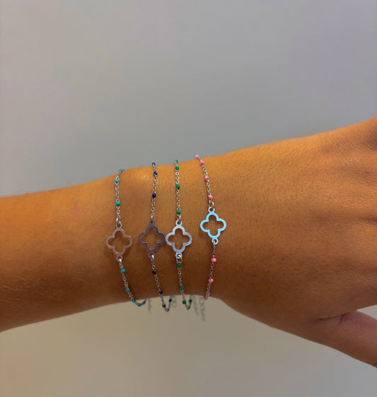 Bracelet Coloré Croix Romane