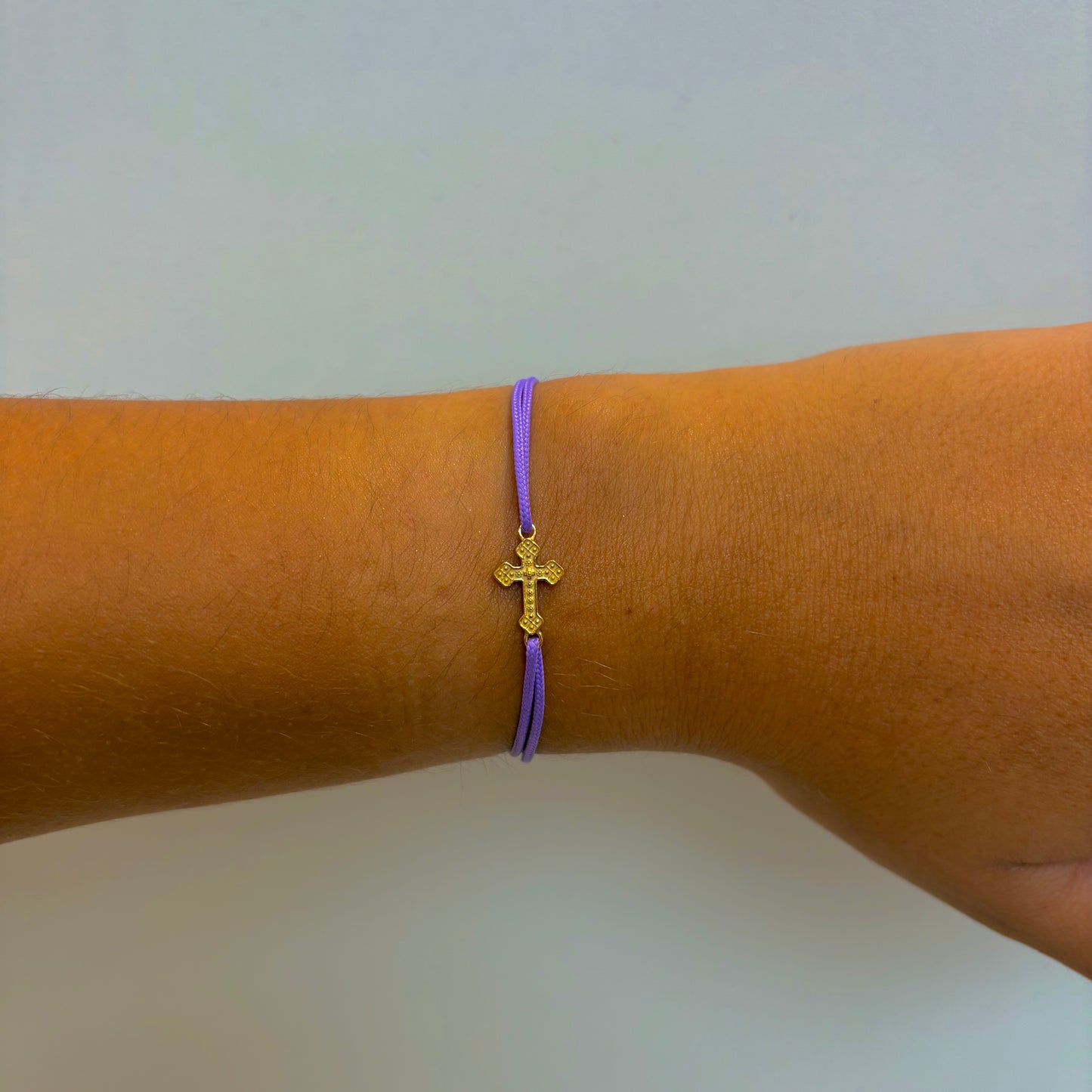 Bracelet Cordon Croix Arménienne  argent 925