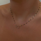 Collier Double Rond sur chaîne perles de couleurs