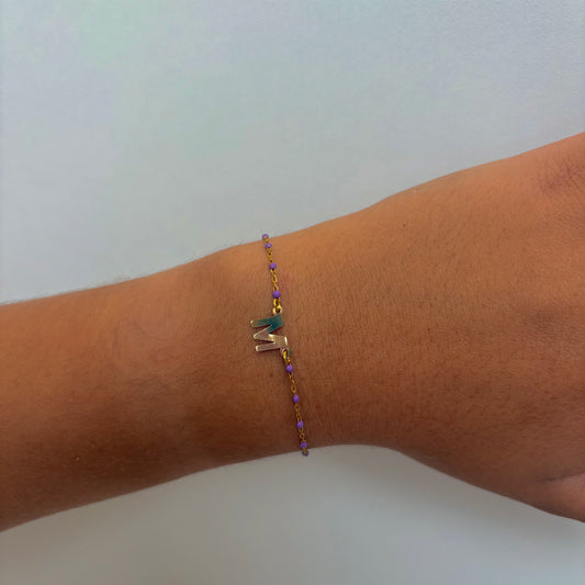 Bracelet Initial Coloré