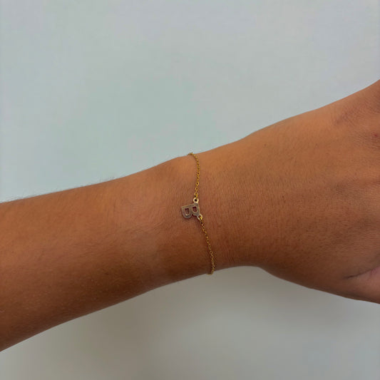 Bracelet initial chaine simple