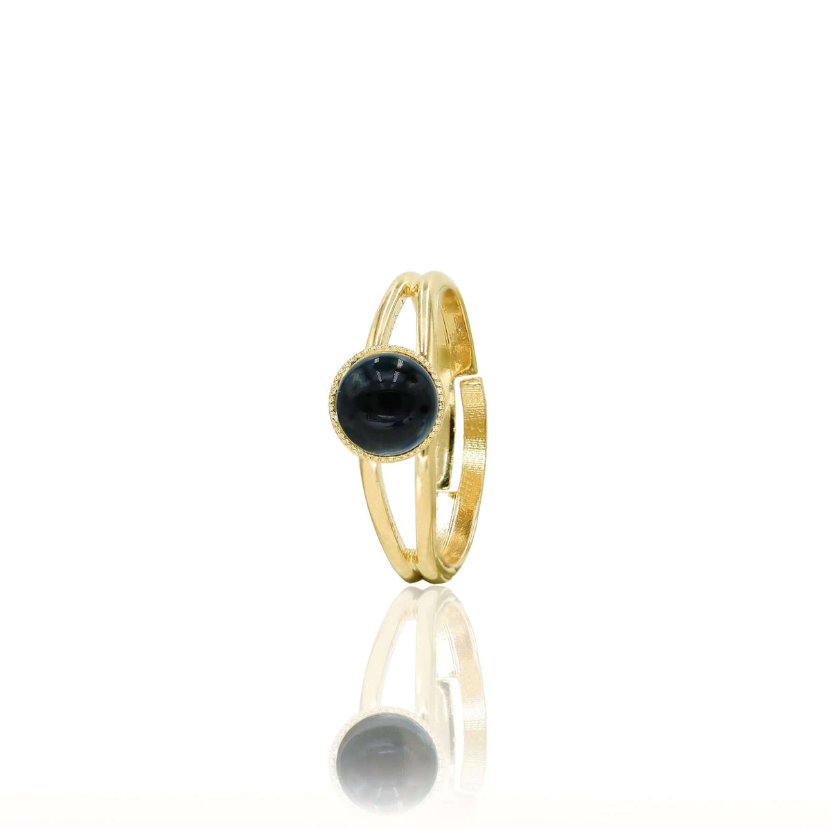 Bague Réglable En Spectrolite - Pierre De Protection Unique, Fait Main, Neuf Avec étiquettes