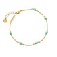 Bracelet ajustable doré pierre turquoise 