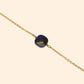 Bracelet ajustable doré lapis lazuli 