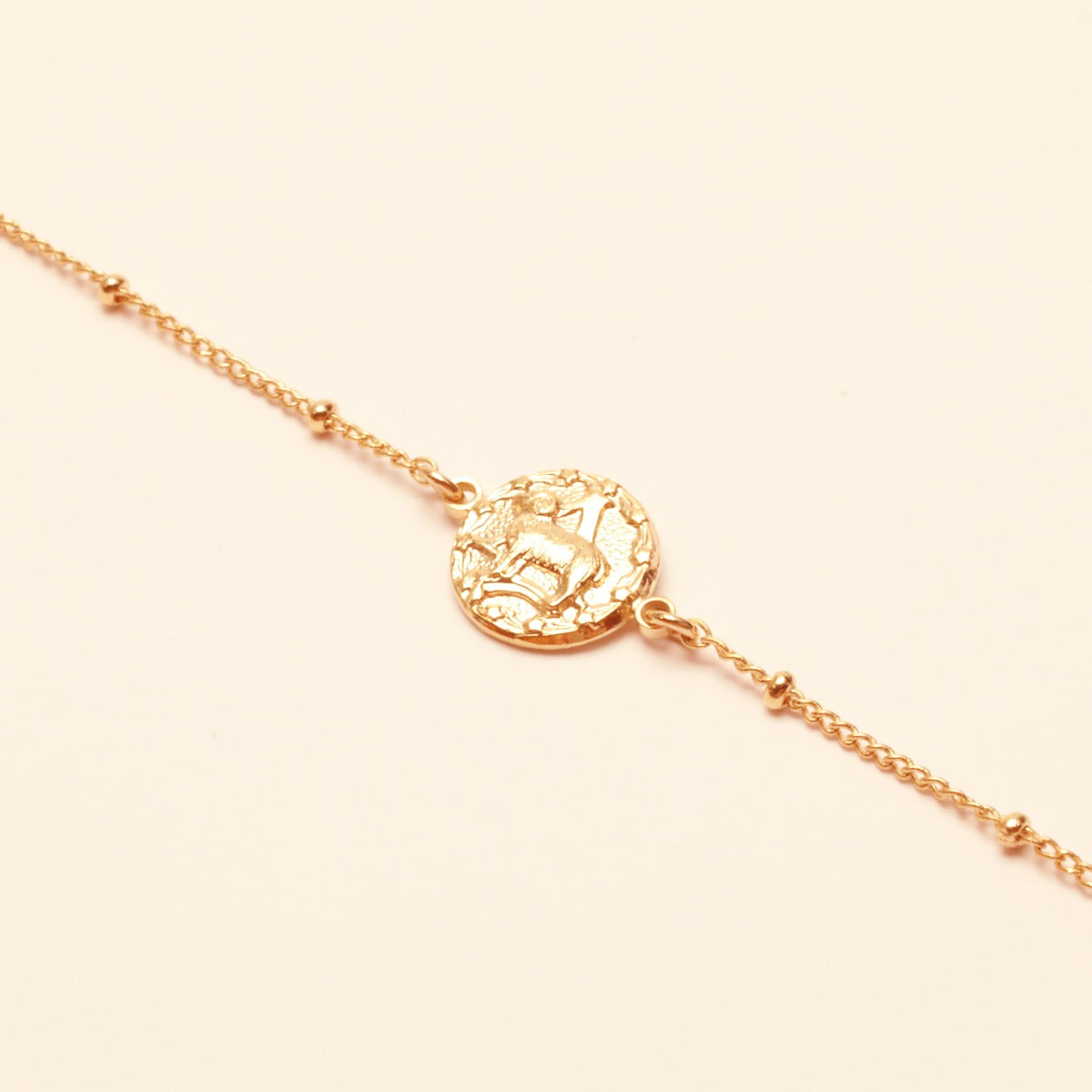 Collier ajustable signe astro belier or rose