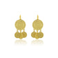 Boucles mayas trois pampilles or