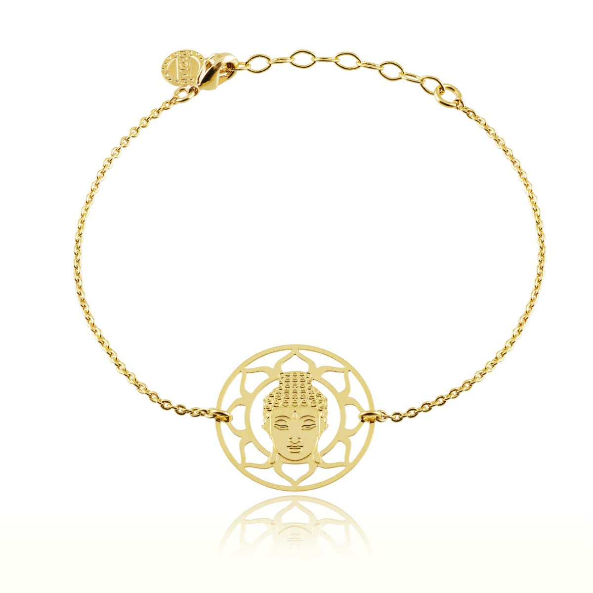 Bracelet Bouddha ajustable doré