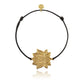 Bracelet cordon coeur de lotus or