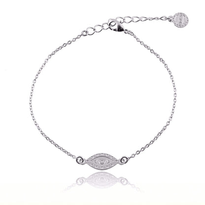 Bracelet oeil argent ajustable