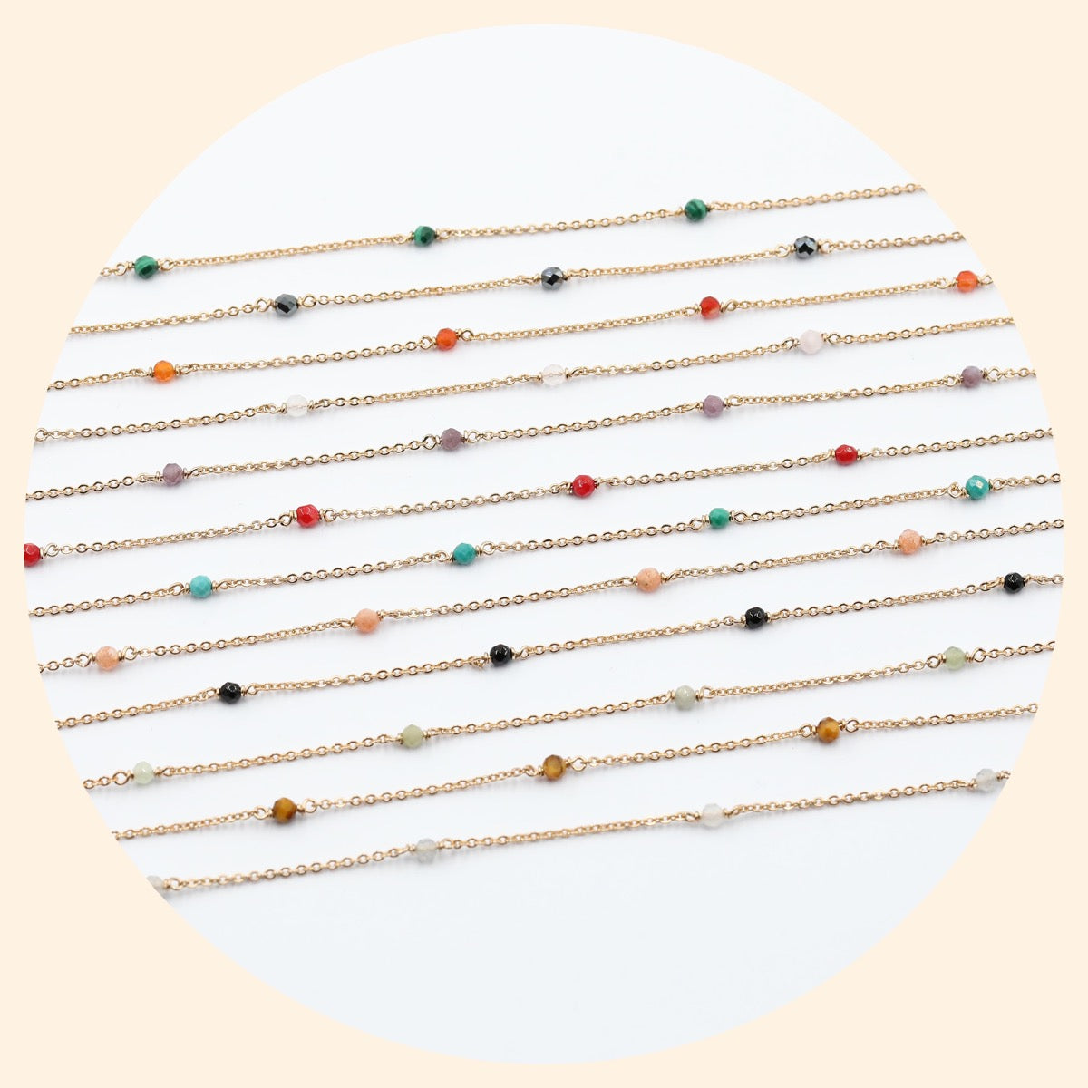 Collier pierres naturelles