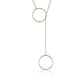Collier double rond cravate or