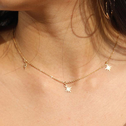 Collier 3 pampilles étoiles du nord