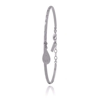 Jonc argent goutte Taj Mahal ajustable